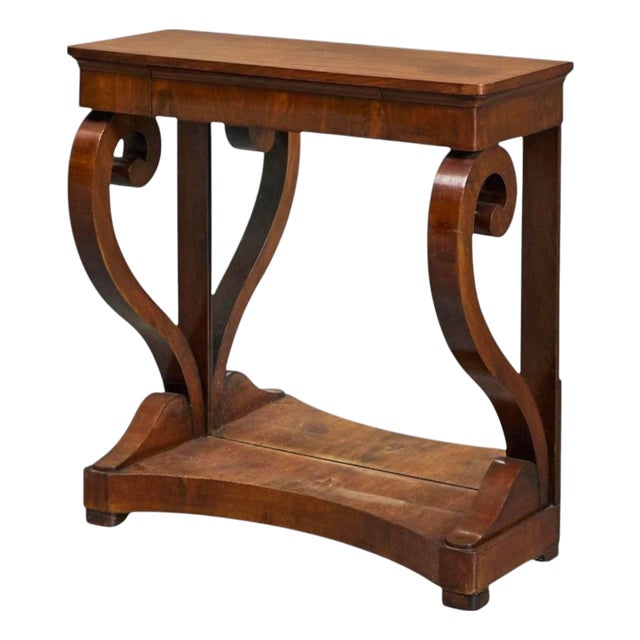19th Century Empire Dutch Console Table with Integrated Mirror For Sale