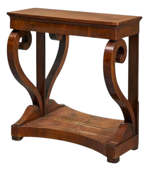 19th Century Empire Dutch Console Table with Integrated Mirror