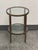 Design Plus Gallery presents a Larson Side Table from Gump's. Two tiered circles of glass are set within an antiqued-...