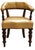 Metal 19th Century Cream Leather Buttonback Open Frame Armchair For Sale - Image 7 of 10