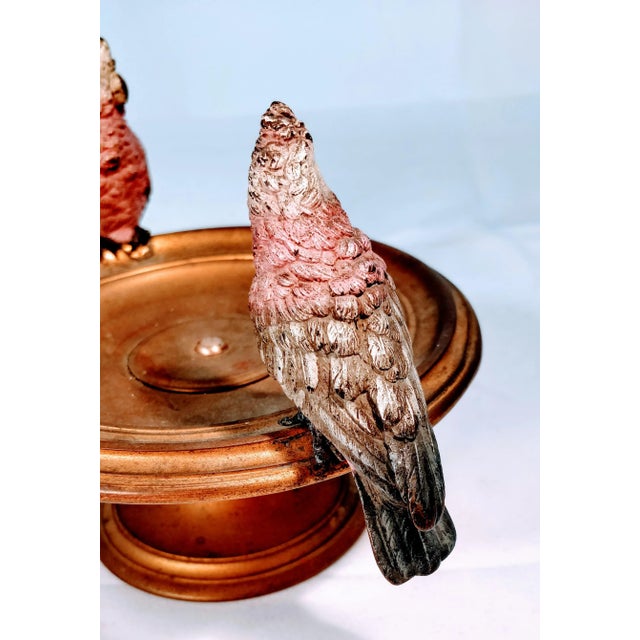 Metal Austrian Bronze Bergman Bird Bowl Compote Signed For Sale - Image 7 of 9