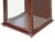 Vintage Square Brown Frame Glass Door Display Case Box For Sale - Image 11 of 13
