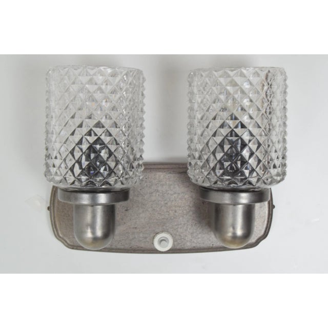 Made of Glass, Metal New Cabling 2xE27 or E26 socket. Re-polished Original condition. Up to 250V (Europe/UK Standard).The...