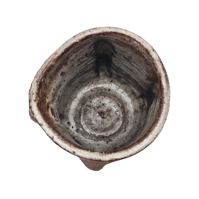 Mid 20th Century Joseph Hysong California Studio Stoneware Vessel, Mid-Century Modern 6" For Sale - Image 5 of 9