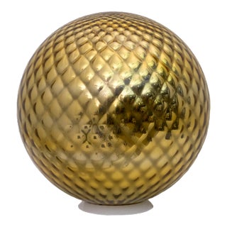 Mid-Century Modern Italian Murano Glass & Gold Diamond Table Lamp, 1970s For Sale