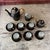 Japanese Vintage Kutani China Hand-Painted Black & Gold Japanese Tea Set With Teapot & Cups - Set of 15 For Sale - Image 3 of 18