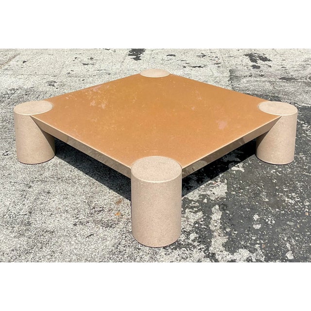 Late 20th Century Vintage Contemporary Resin Epoxy Coffee Table For Sale - Image 5 of 5