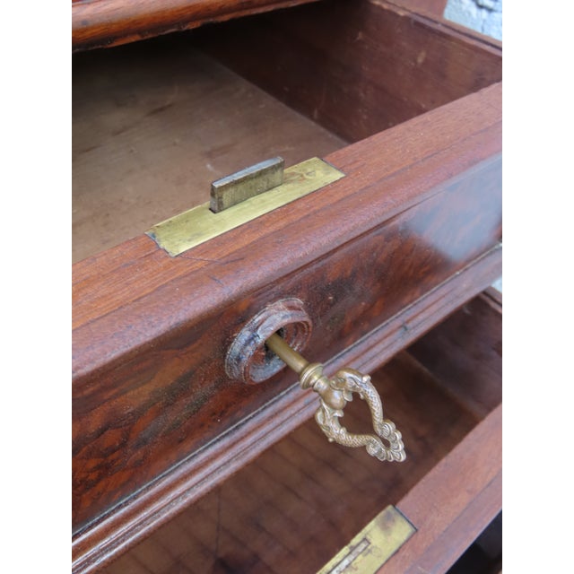 Late 1880s Victorian Eastlake Two Part Tall Secretary Desk 6372 For Sale - Image 13 of 18