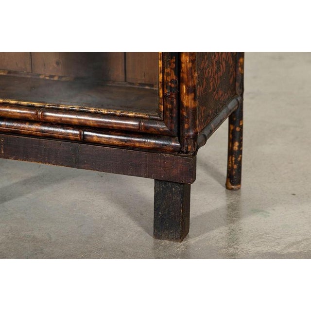 19th Century English Glazed Laquered Bamboo Cabinet, 1870s For Sale - Image 13 of 15