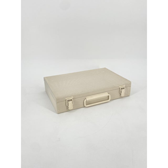 * Briefcase/bag * very rare storage * Postmodern Italian design * Material: metal, perforated sheet metal * Painted off...