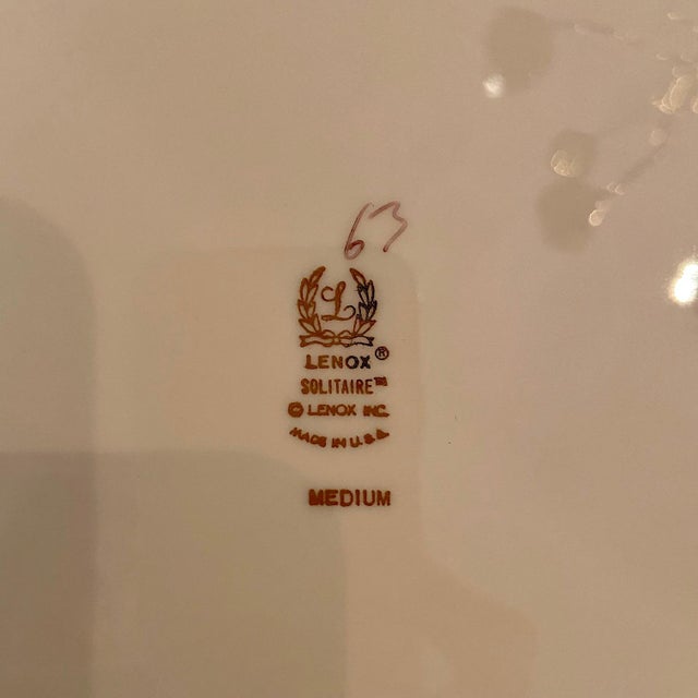 1980s Lenox Solitaire Platters- a Pair For Sale - Image 5 of 11