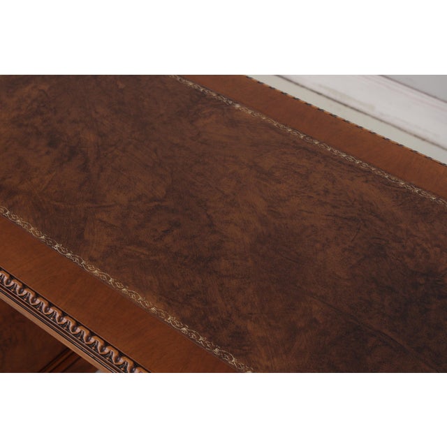 Francesco Molon Leather Top Office Writing Desk Computer Credenza For Sale - Image 16 of 18