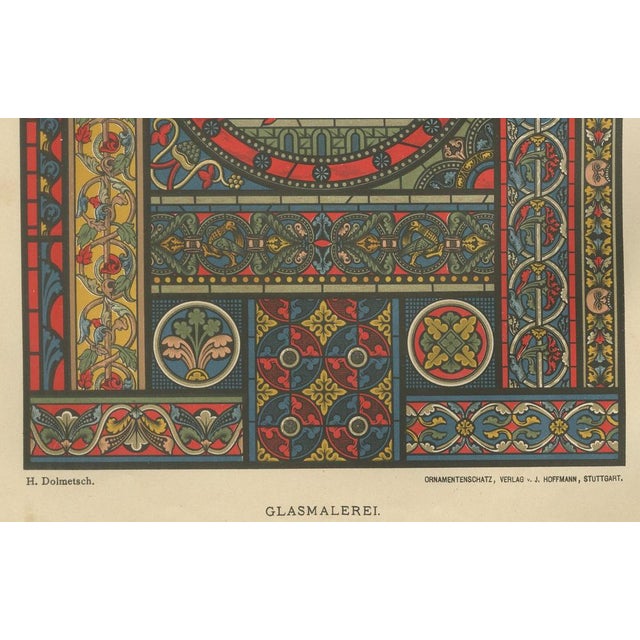H. Dolmetsch, Romanesque-Gothic Architectural and Floor Designs, 1887, Paper, Set of 2 For Sale - Image 6 of 10