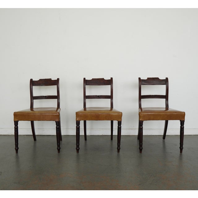 Vintage Regency-Style Dining Chairs (Set of 6) For Sale - Image 4 of 17