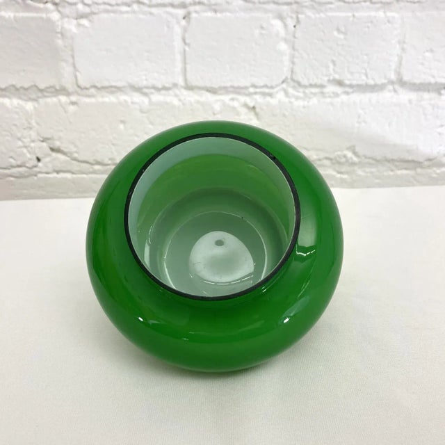 Vintage 1960s Mid-Century Green Enesco Cased Glass Jar With Lid For Sale In San Francisco - Image 6 of 8