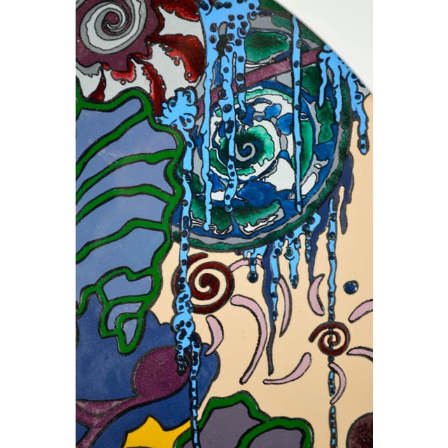 Contemporary 2000s Contemporary Circular Figurative Abstract Acrylic Painting by Nan C. Meinhardt, Framed For Sale - Image 3 of 10