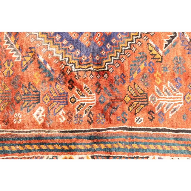 Semi-Antique Hand-Knotted Persian Qashqai Rug 5'3" X 8'8" For Sale - Image 12 of 14