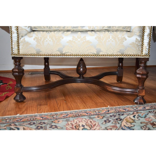 Textile Lee Jofa William and Mary Wingback Chairs For Sale - Image 7 of 13