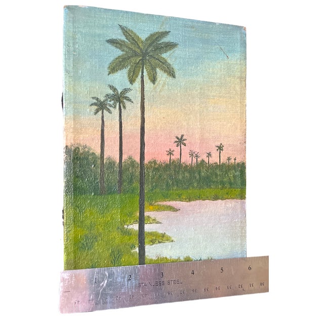 Pair of Late 19th Century Florida Landscape Oil Paintings on Canvas, Signed For Sale - Image 12 of 13