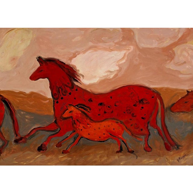 Early 21st Century Monika Rossa, Horses, 2026, Oil on Canvas For Sale - Image 5 of 5