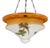 Art Deco Glass Plafonnier or Flycatcher Shade with Parrot Decoration, 1930s For Sale