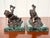 Pair of Vintage Bronze Belle Époque Style Bacchic Putti Bookends on Verde Marble, in the Manner of Auguste Moreau For Sale In New York - Image 6 of 12