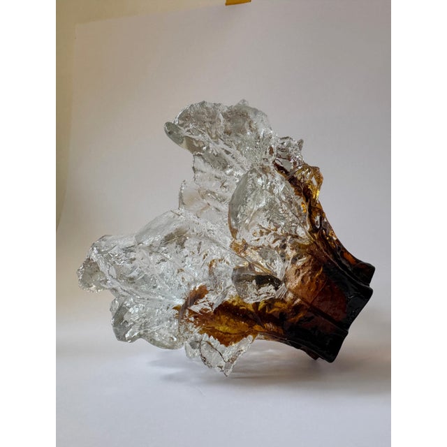 1980s Large Sculptural Finnish Art Glass Vase by Pertti Santalahti for Humppila, 1970s For Sale - Image 5 of 18