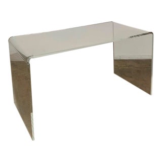 1980s Lucite Waterfall Desk For Sale