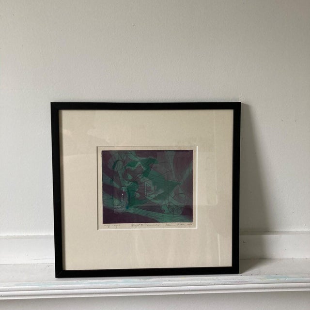 Purple Minna Citron Abstract Etching: "Flight to Tomorrow" - Atelier 17 Artist, 1948 For Sale - Image 8 of 9