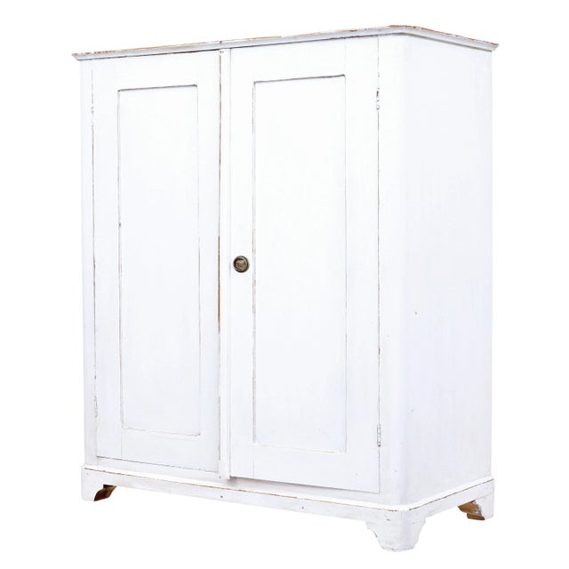 Wood 19th Century Swedish Painted Pine Cupboard, 1880s For Sale - Image 7 of 7