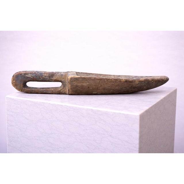 Wood Antique Swedish Folk Art Grain Scoop in Oak, 1850 For Sale - Image 7 of 9