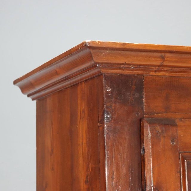 19th Century 2-Body Larch Wardrobe, Italy For Sale - Image 4 of 10