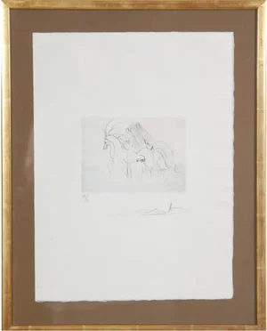 Salvador Dali, Petit nüs Ronsard, 20th Century, Etching