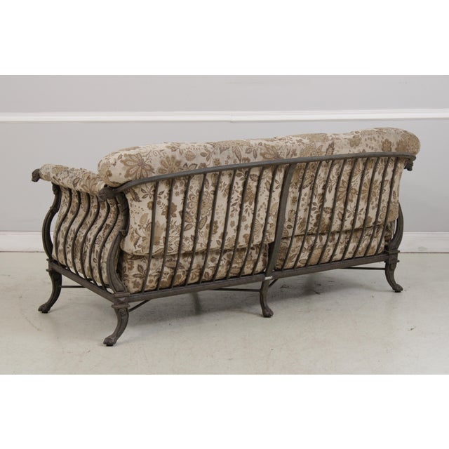 Woodward Outdoor Cast Aluminum Sofa & Chair For Sale In Philadelphia - Image 6 of 18