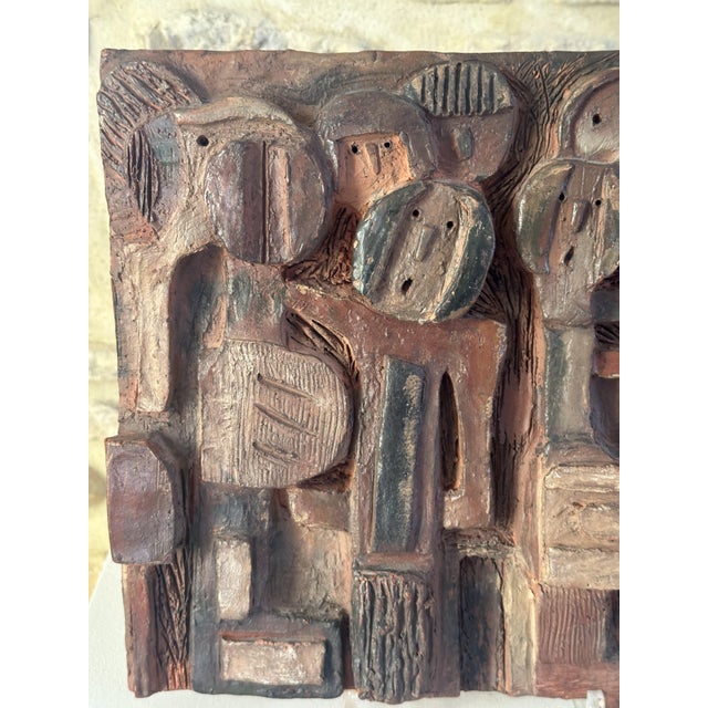 Odile Devauchelle, Anthropomorphic bas-relief, 1960s, Ceramic For Sale - Image 12 of 16