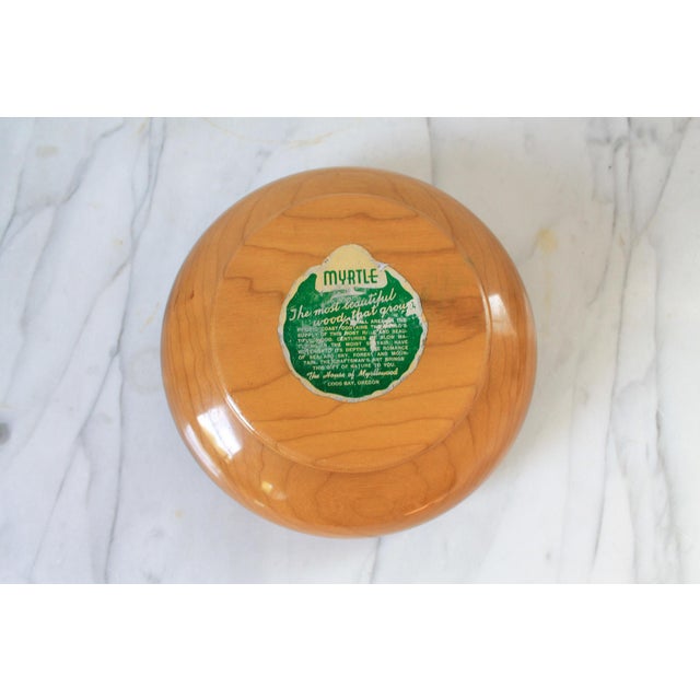 Mid 20th Century Vintage Myrtle Wood Bowl For Sale - Image 5 of 7