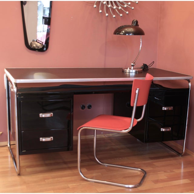 "The practical desk for multi-purpose use" (Mauser catalog). Desk RA44 from Mauser, the practical and stable work table....