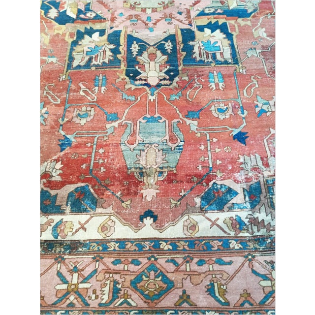 Textile Antique Persian Serapi Rug. 13'6"x 9'6" For Sale - Image 7 of 18