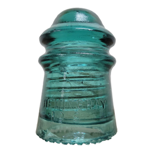Vintage Hemingray No. 9 Aqua or Teal Glass Insulator