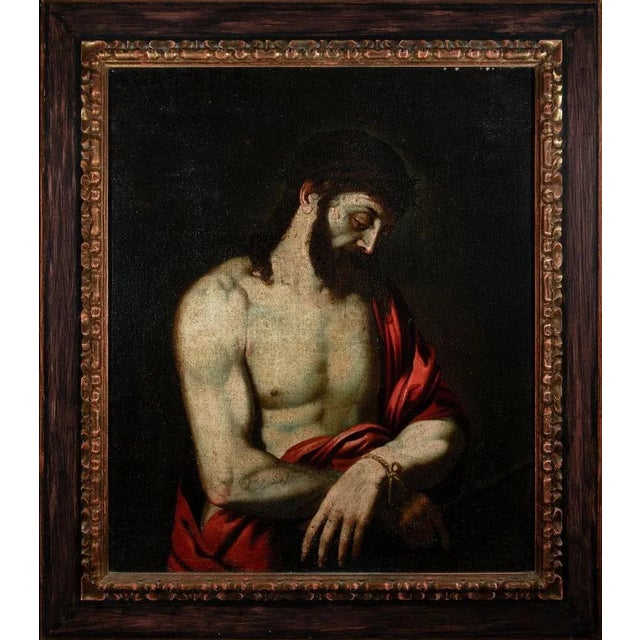 Circle of Tiziano Vecellio, Ecce Homo, 17th Century, Oil on Canvas, Framed For Sale - Image 9 of 10