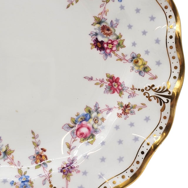 Royal Crown Derby “Royal Antoinette” Bone China Salad Plate – Hand Gilded English Porcelain 8" For Sale - Image 9 of 11
