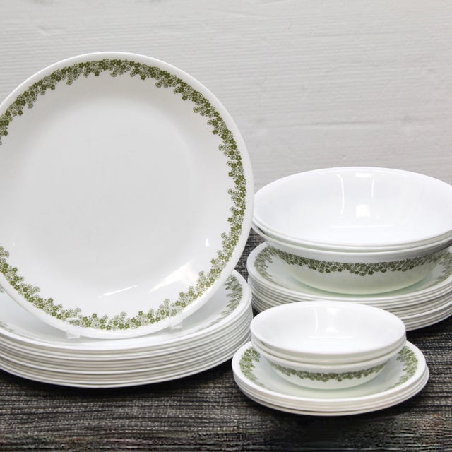 1970s Vintage Crazy Daisy 1970s Corelle Dinnerware | 35 Pc Lot For Sale - Image 5 of 6