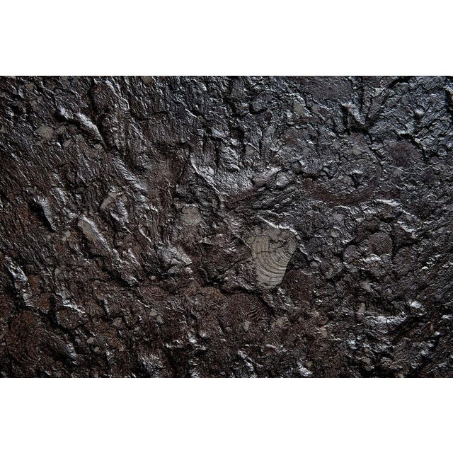 Brown Narrow Oak Coffee Table with Slate Insert, France, 1970s For Sale - Image 8 of 10