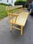 Vintage Early American Primitive Style Yellow Painted Deacon's Bench For Sale - Image 11 of 18