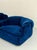 Mid-Century Modern 1970s Pair of Alberto Rosselli Confidential Armchairs for Saporiti in Blue Velvet For Sale - Image 3 of 5