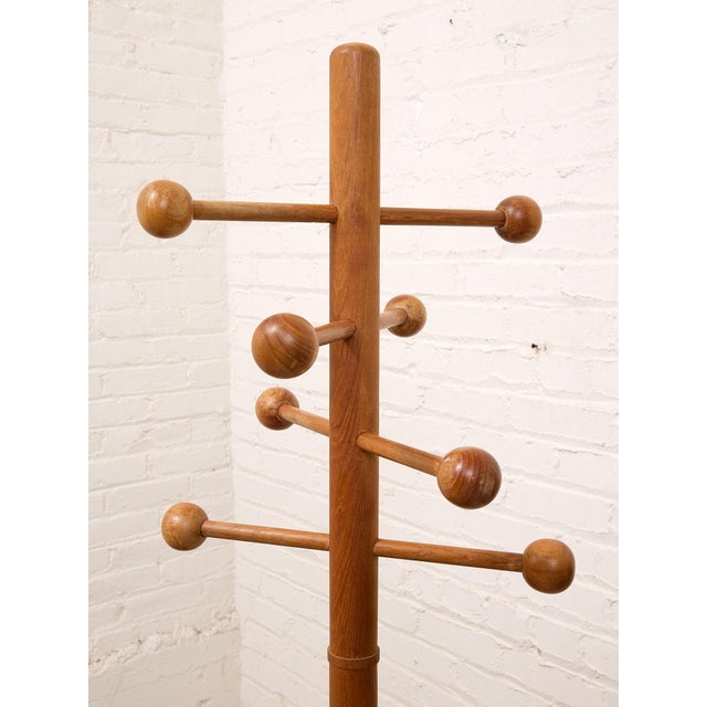 Wood Mid 20th Century Danish Teak Coat Rack For Sale - Image 7 of 8