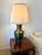 Vintage Mid-Century Modern Hand-Spun Solid Brass Table Lamp With Original Pleated Shade For Sale In Monterey, CA - Image 6 of 7