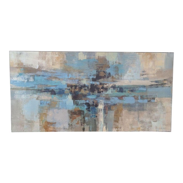 Silvia Vassileva “Morning Fjord” Abstract Landscape Canvas Giclee For Sale