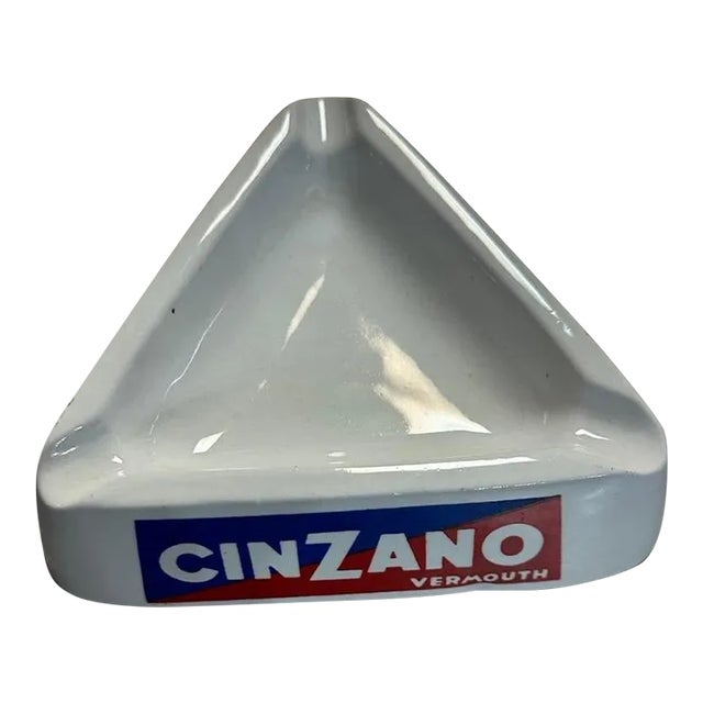 Mid 20th Century Vintage Cinzano Vermouth Ashtray, Made in Italy For Sale