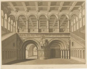 Schinkel, Stairhall, 1874, Print